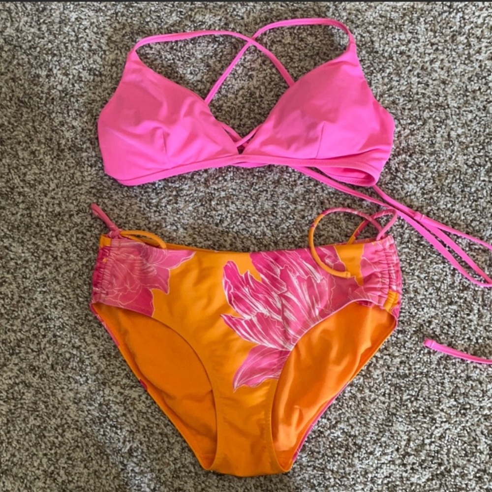 Athelta Pink & Orange Bikini
